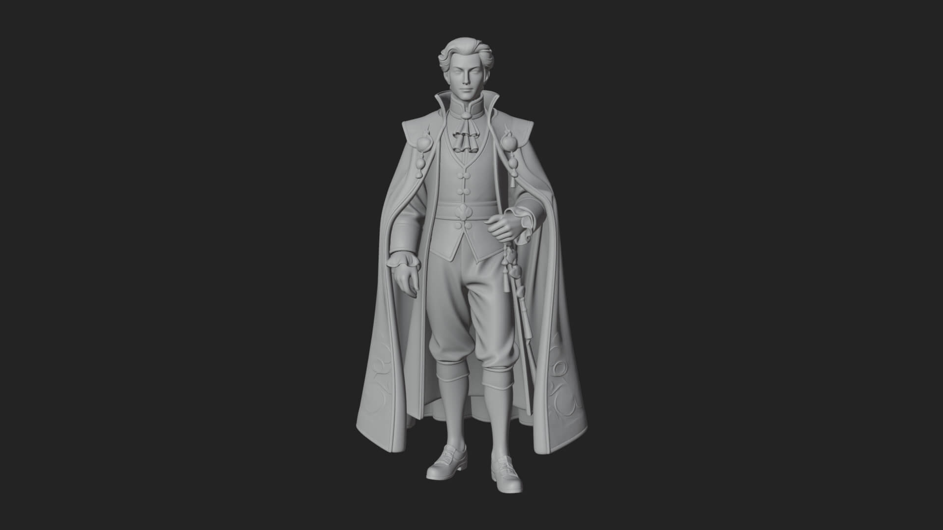 Napoleonic Officer Statue Design 15 3D Print Model 3D Model