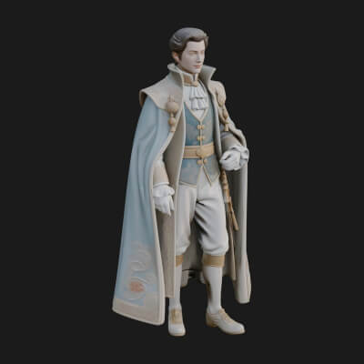 Napoleonic Officer Statue Design 15 3D Print Model