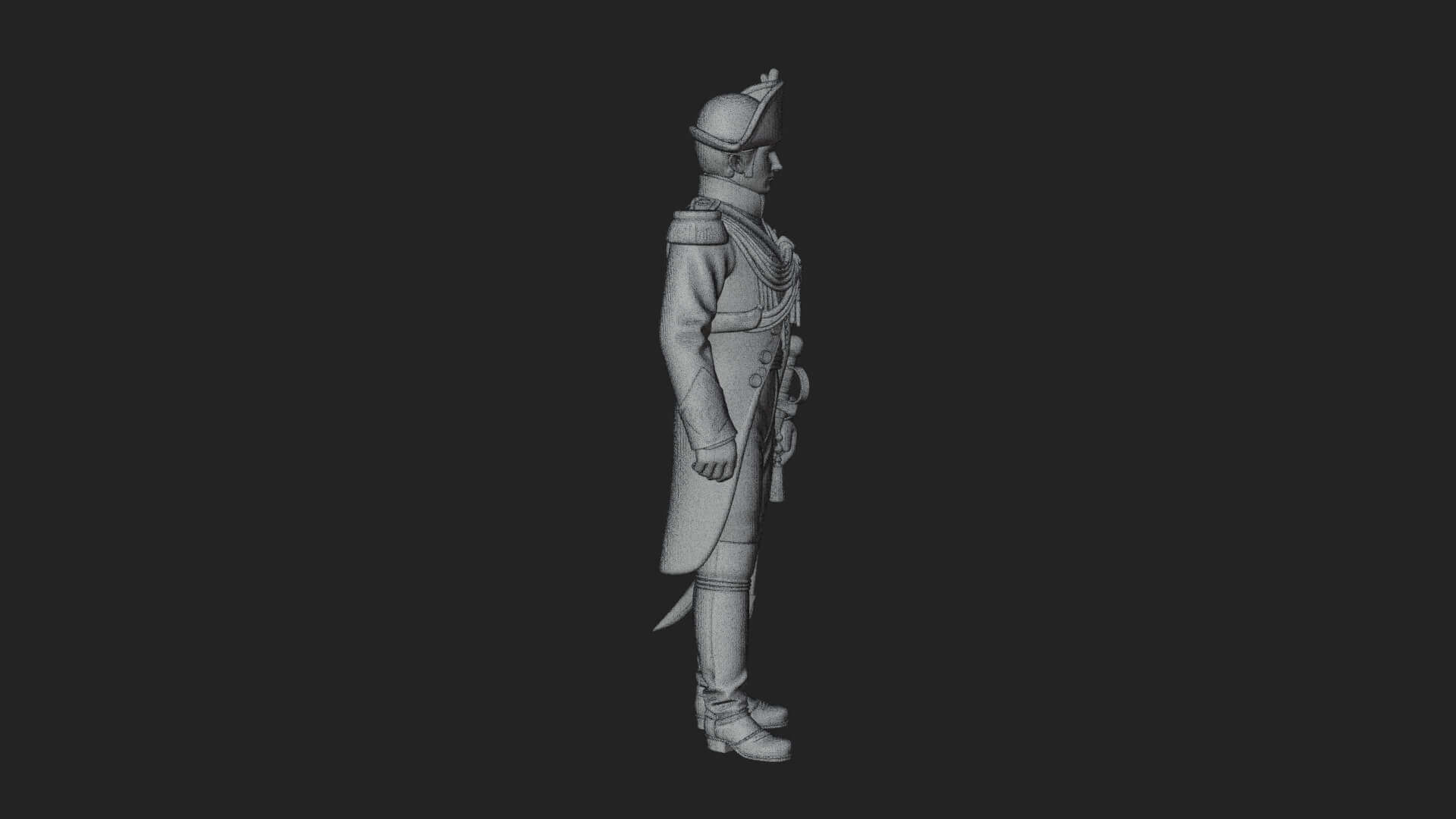 Napoleonic Officer Statue Design 5 3D Print Model 3D Model