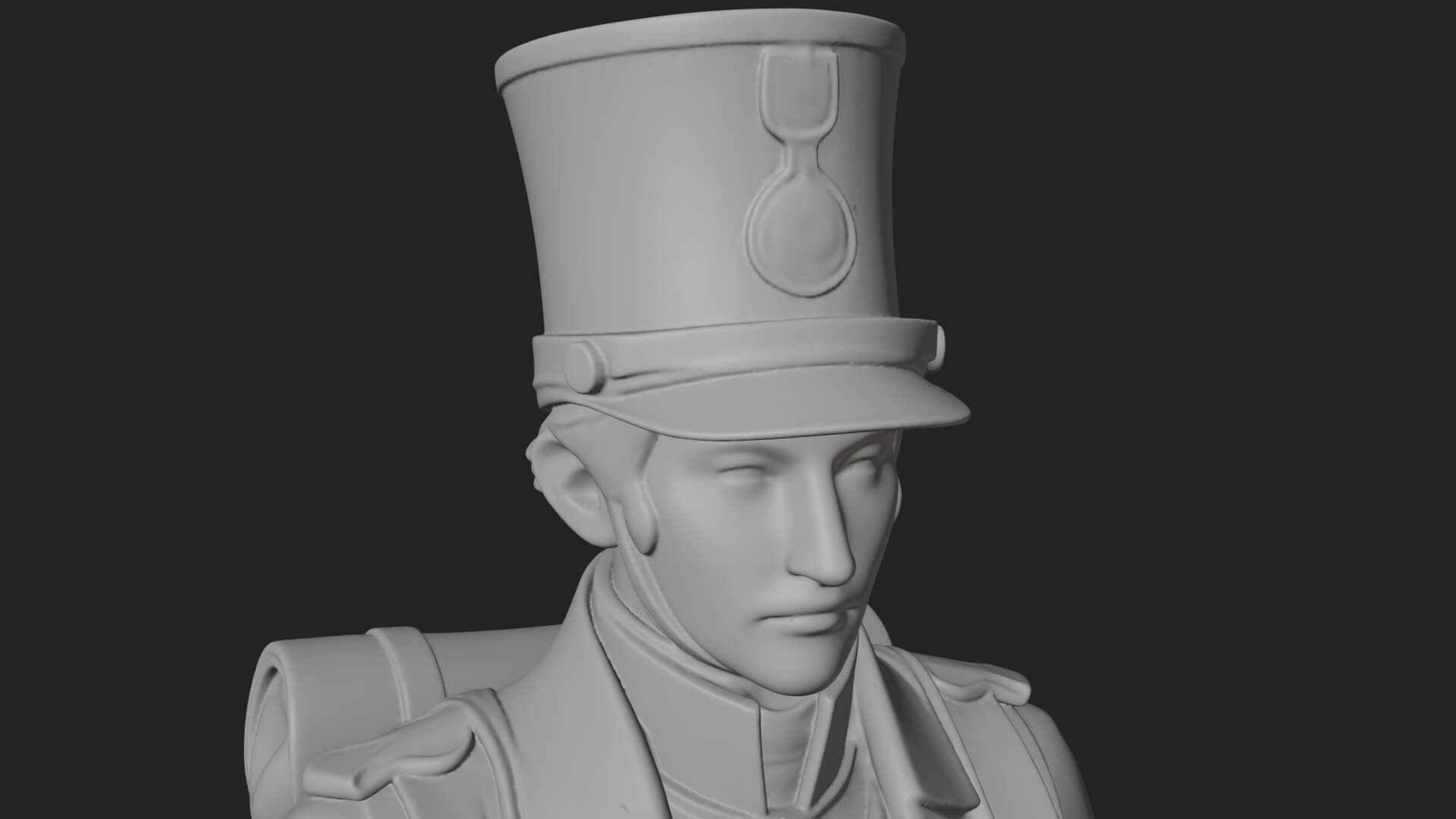 Napoleonic Officer Statue Design 6 3D Print Model 3D Model