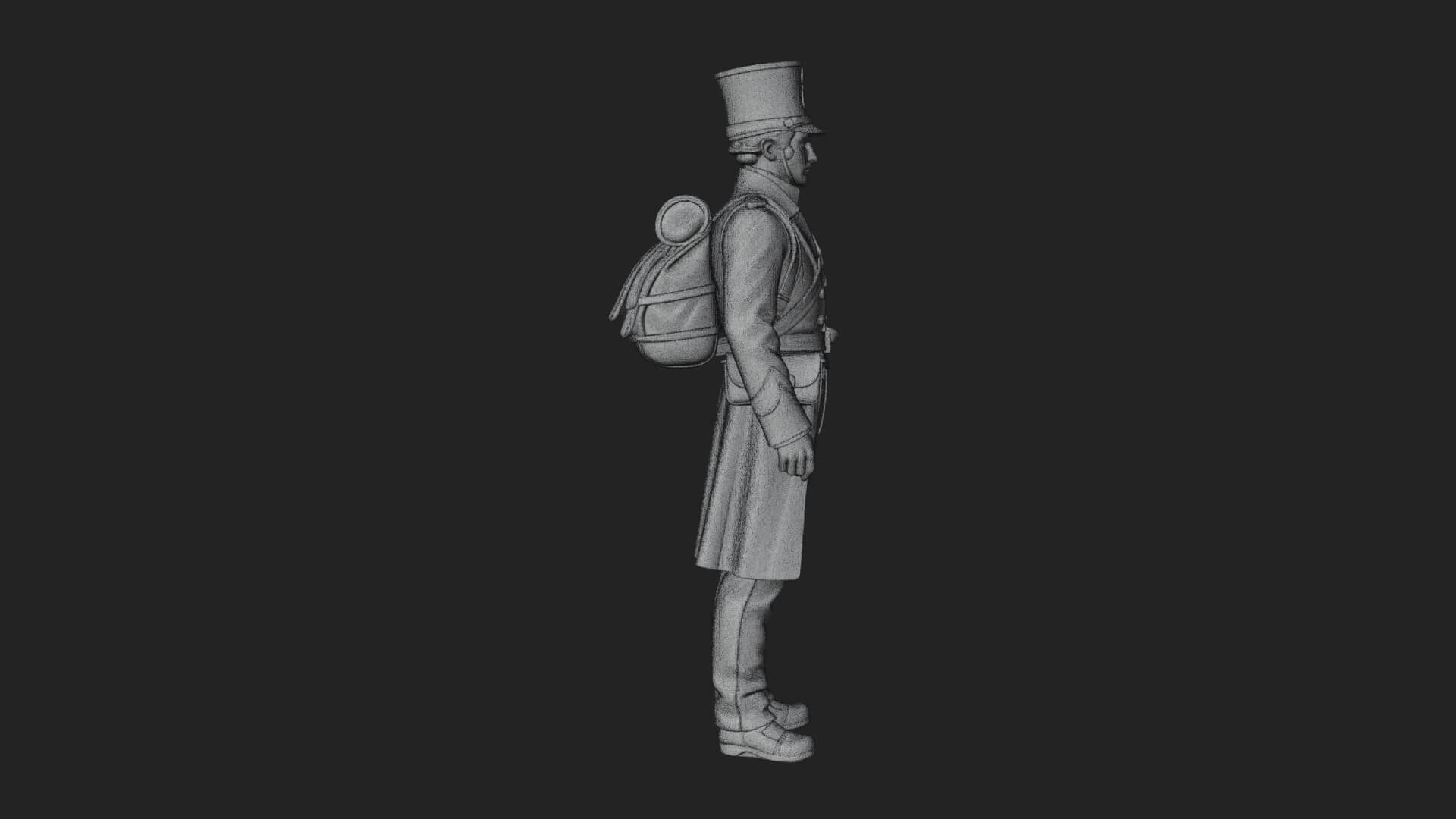 Napoleonic Officer Statue Design 6 3D Print Model 3D Model