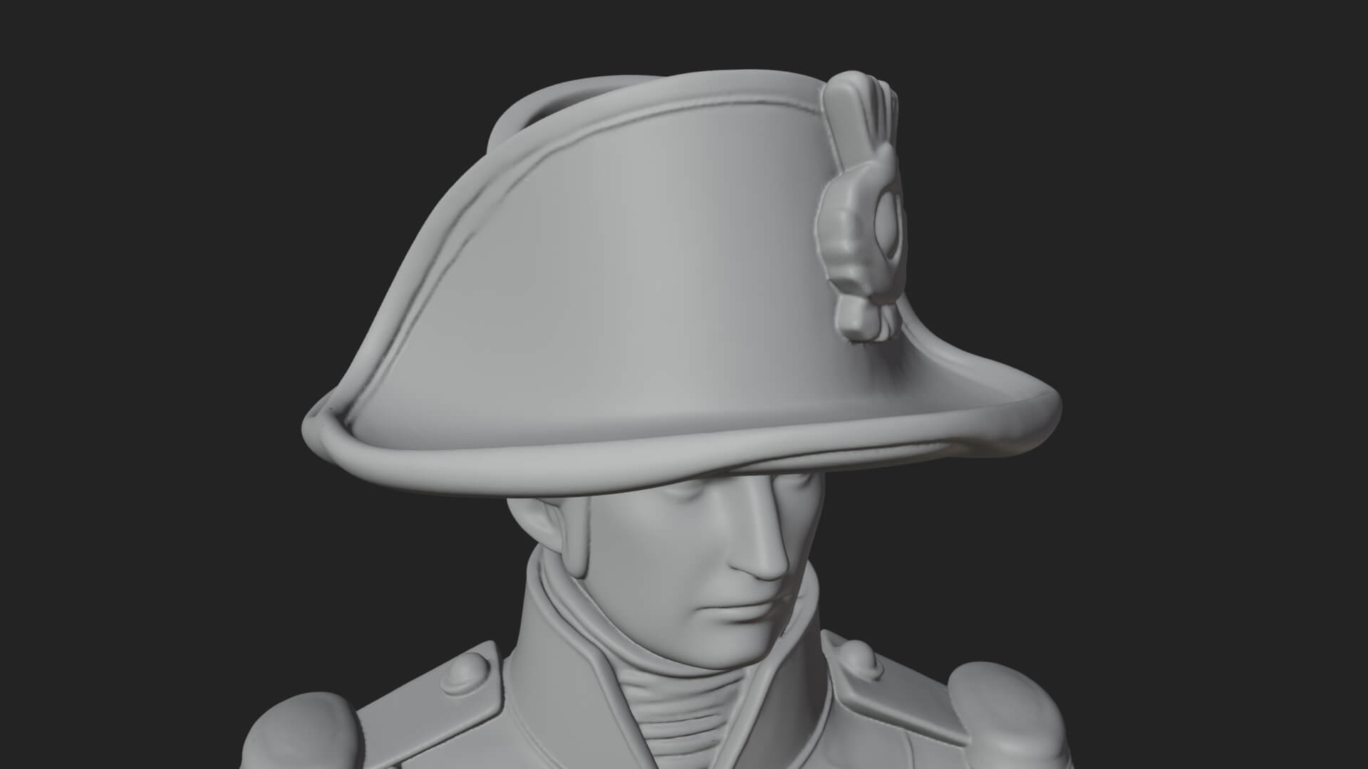 Napoleonic Officer Statue Design 7 3D Print Model 3D Model