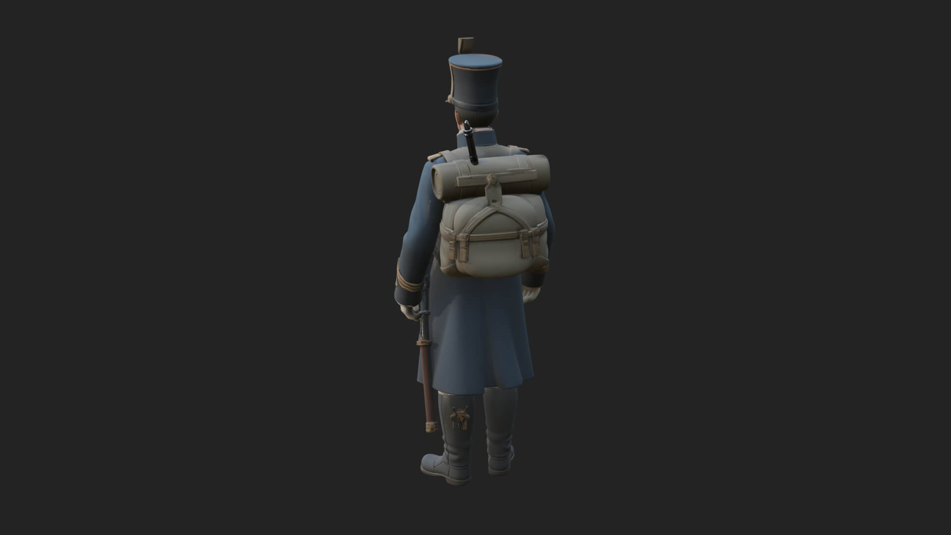 Napoleonic Officer Statue Design 8 3D Print Model 3D Model