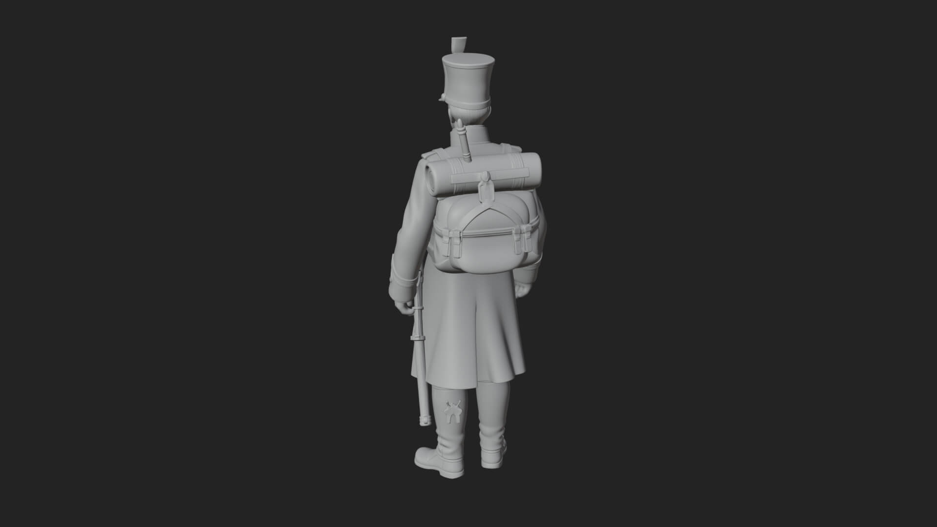 Napoleonic Officer Statue Design 8 3D Print Model 3D Model
