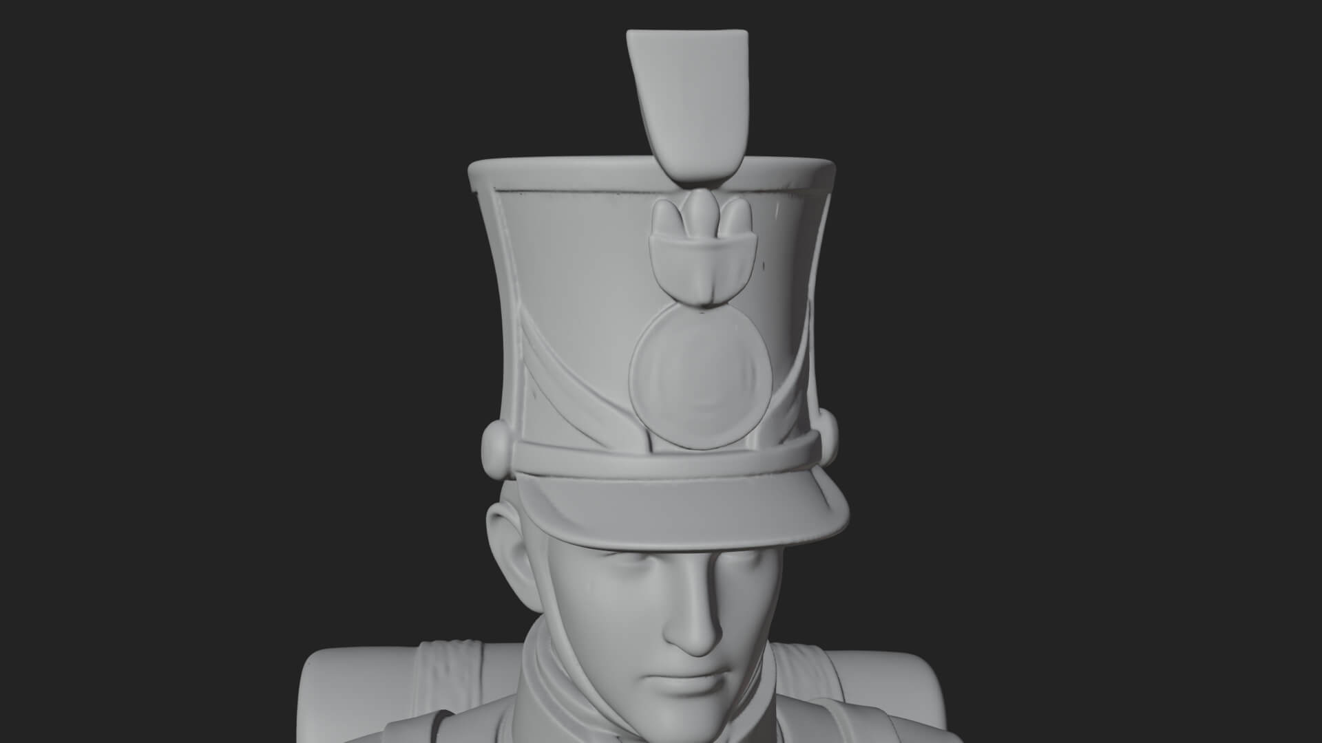 Napoleonic Officer Statue Design 8 3D Print Model 3D Model