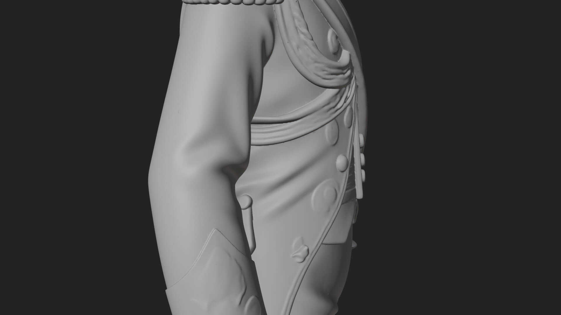 Napoleonic Officer Statue Design 9 3D Print Model 3D Model