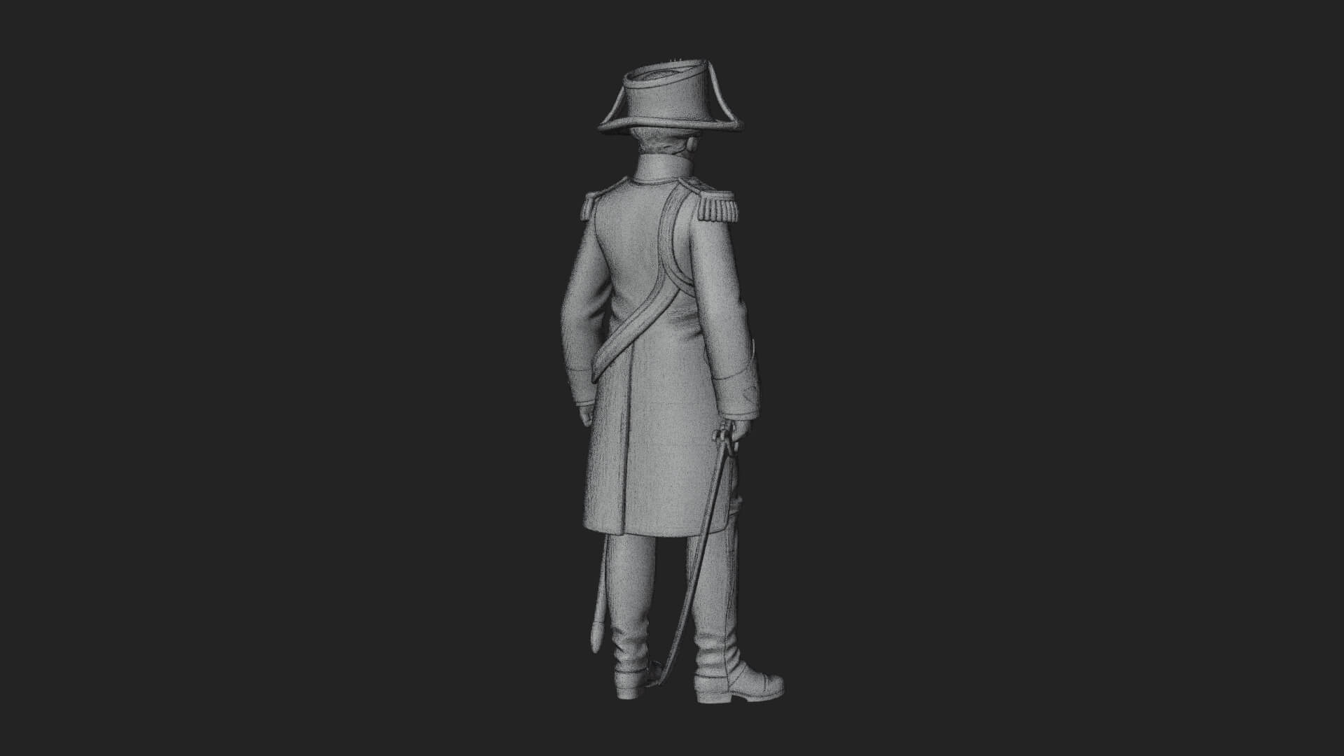 Napoleonic Officer Statue Design 9 3D Print Model 3D Model