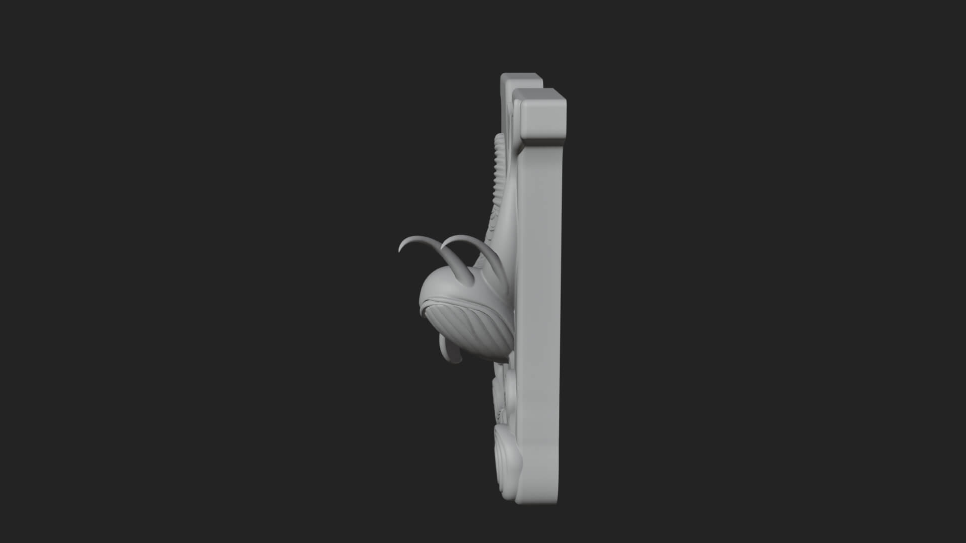 Narwhal Letter N Statue Design 4 3D Print Model 3D Model