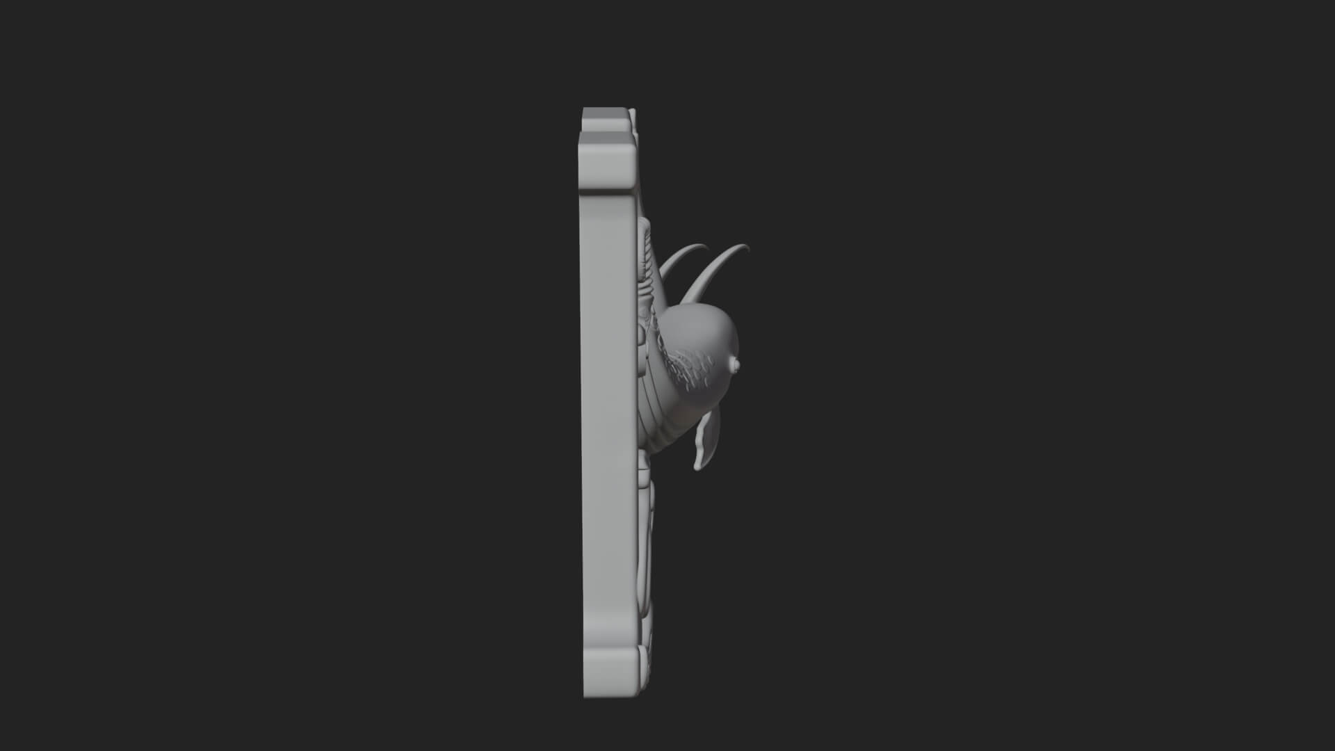 Narwhal Letter N Statue Design 4 3D Print Model 3D Model
