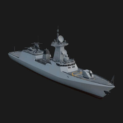 Naval Destroyer Model Design 1 3D Print Model