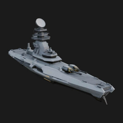 Naval Destroyer Model Design 10 3D Print Model