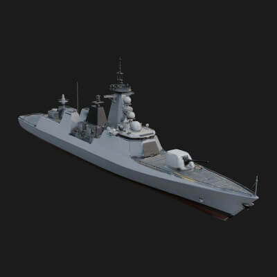 Naval Destroyer Model Design 13 3D Print Model