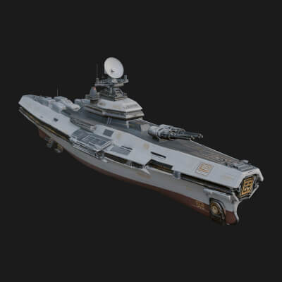 Naval Destroyer Model Design 19 3D Print Model