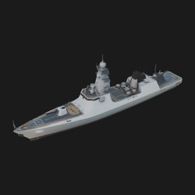 Naval Destroyer Model Design 3 3D Print Model