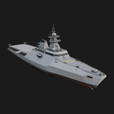 Naval Destroyer Model Design 6 3D Print Model