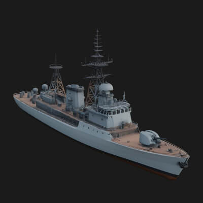Naval Destroyer Model Design 9 3D Print Model