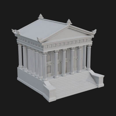 Neoclassical Temple Design 3 3D Print Model