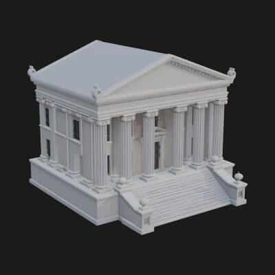 Neoclassical Temple Design 5 3D Print Model