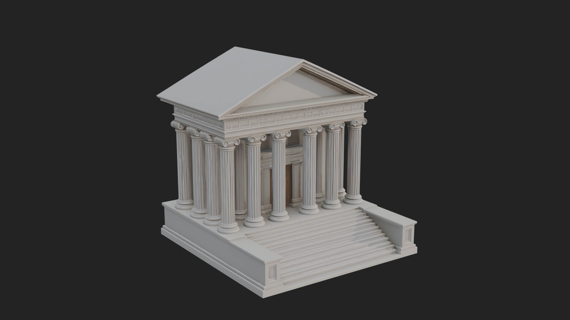 Neoclassical Temple Design 7 3D Print Model 3D Model