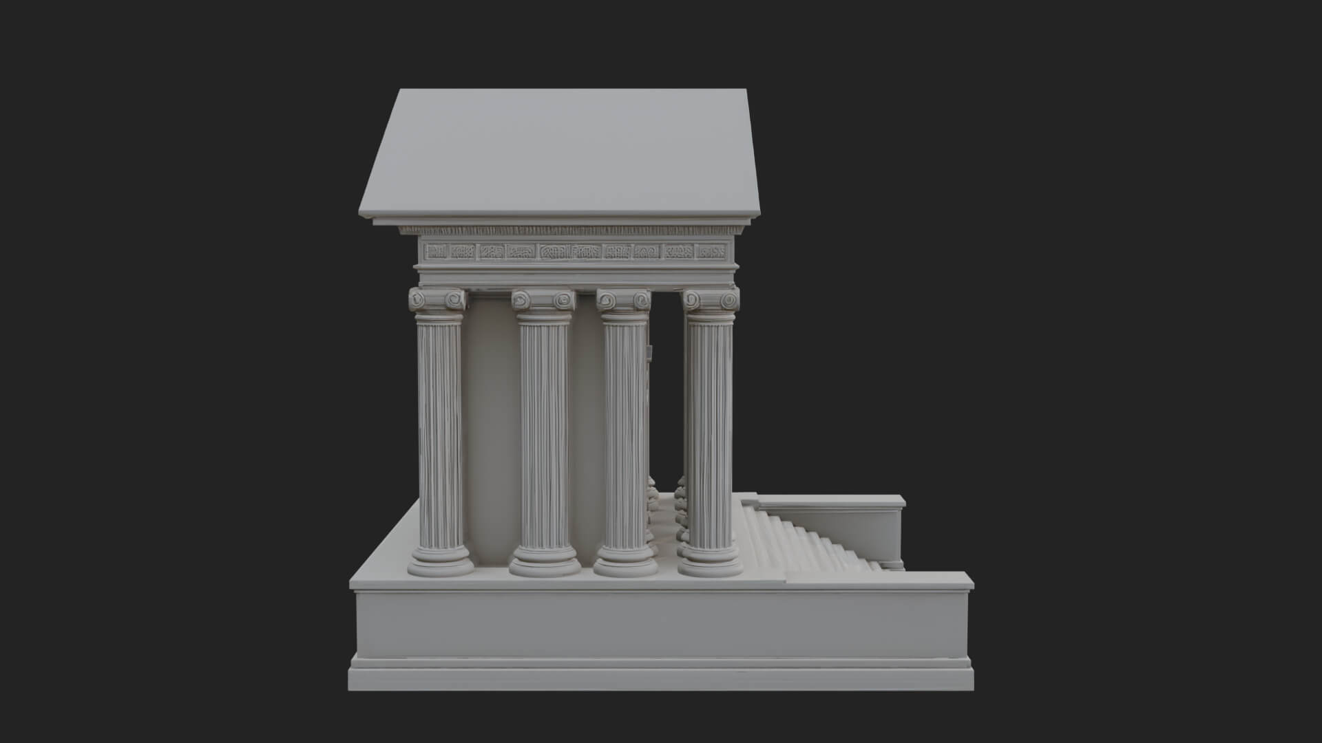 Neoclassical Temple Design 7 3D Print Model 3D Model
