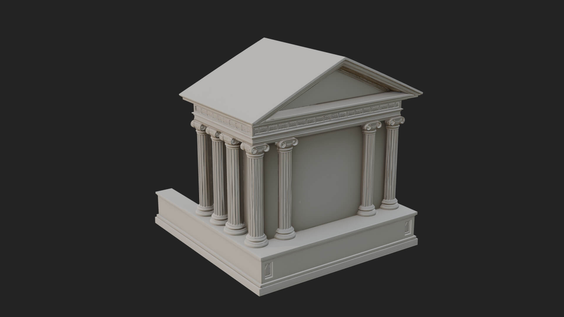 Neoclassical Temple Design 7 3D Print Model 3D Model