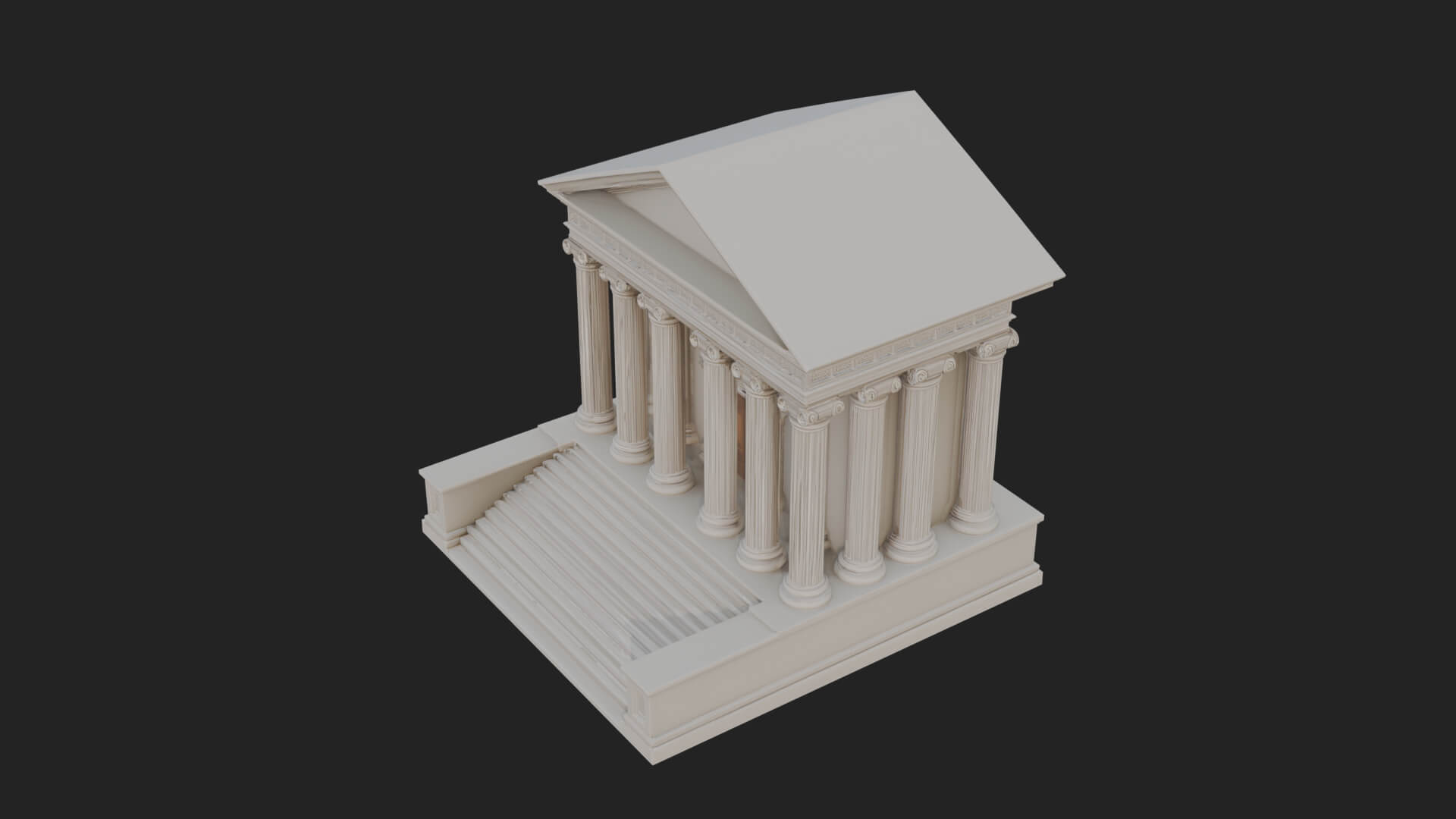 Neoclassical Temple Design 7 3D Print Model 3D Model