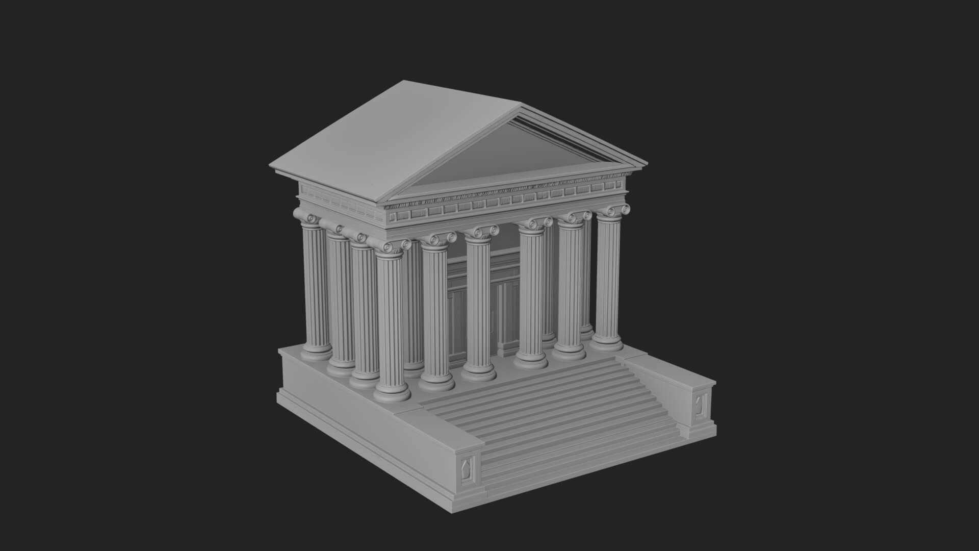 Neoclassical Temple Design 7 3D Print Model 3D Model