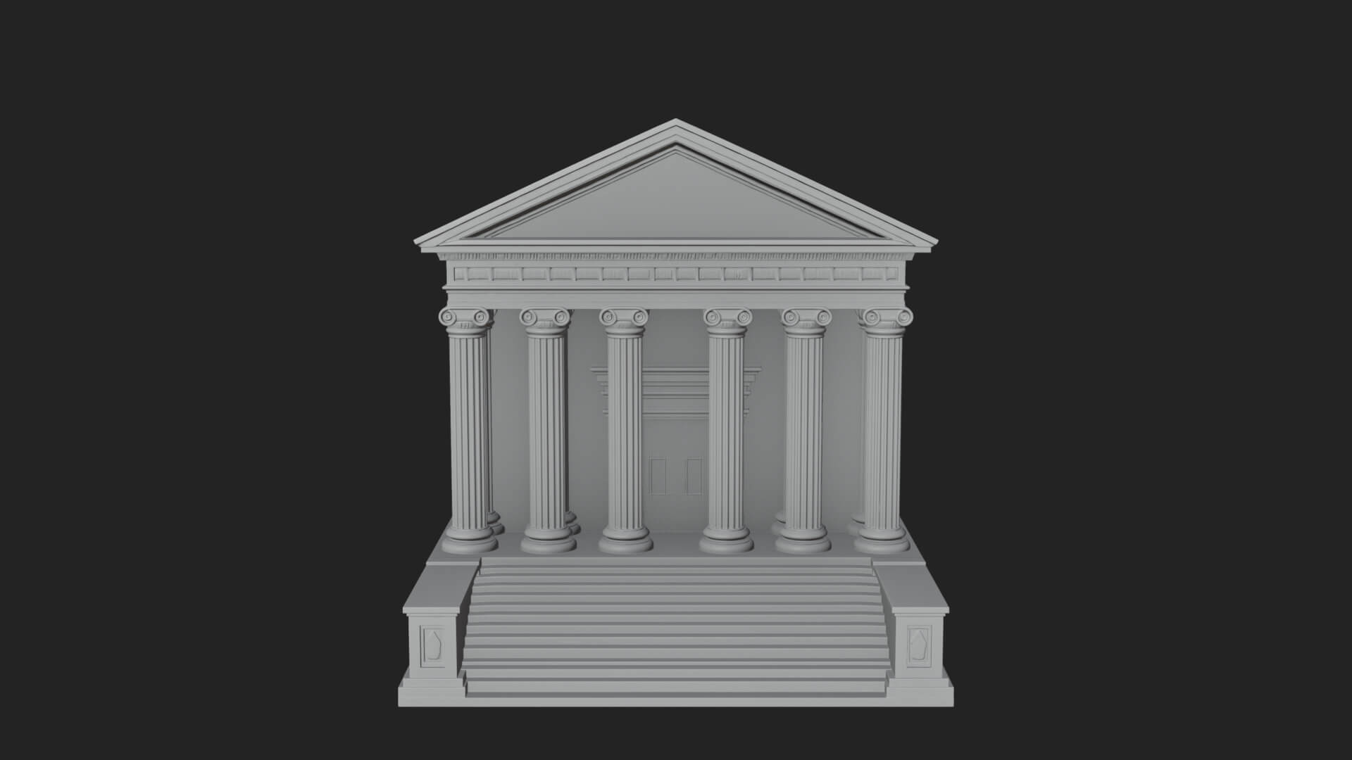 Neoclassical Temple Design 7 3D Print Model 3D Model