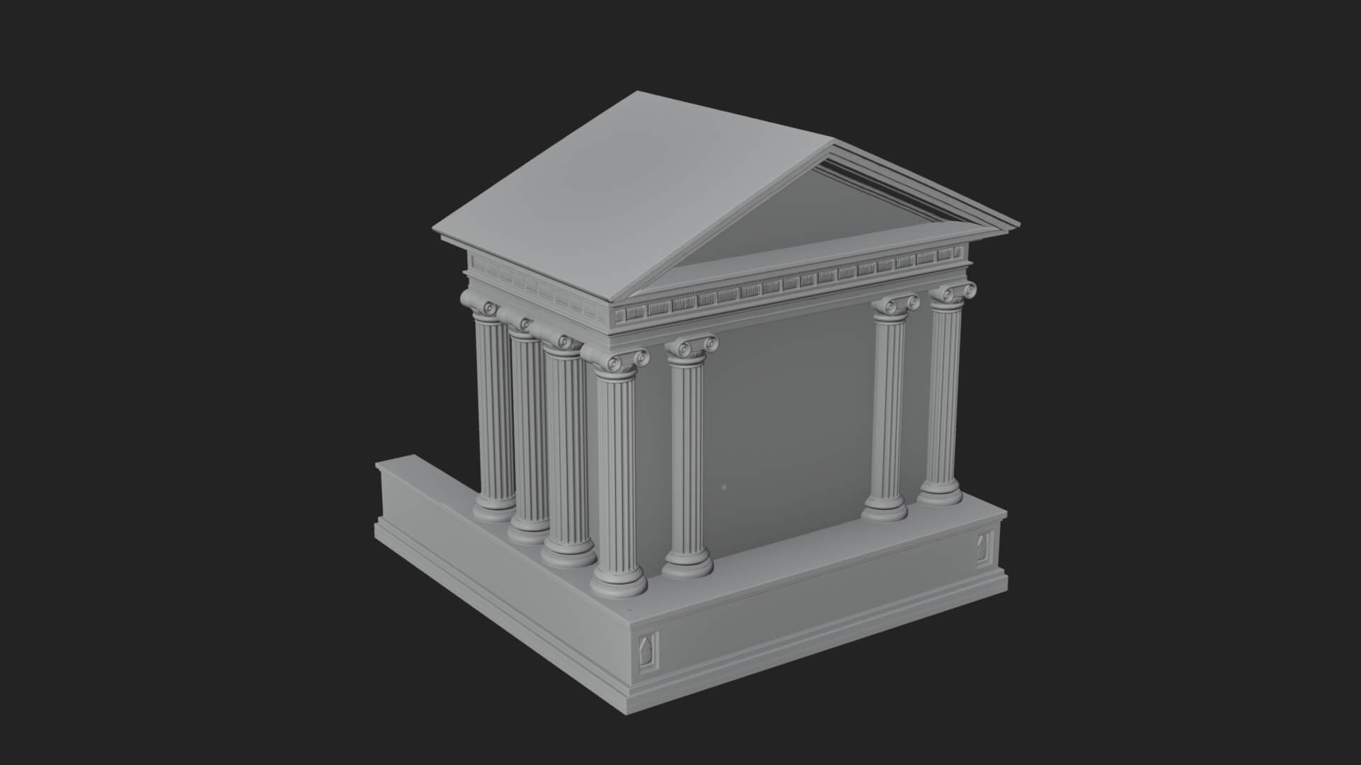Neoclassical Temple Design 7 3D Print Model 3D Model