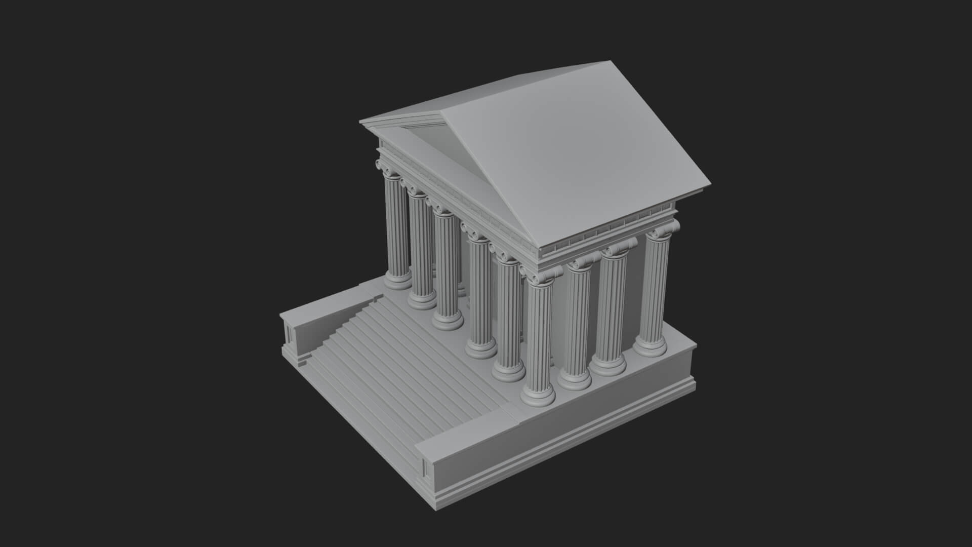 Neoclassical Temple Design 7 3D Print Model 3D Model