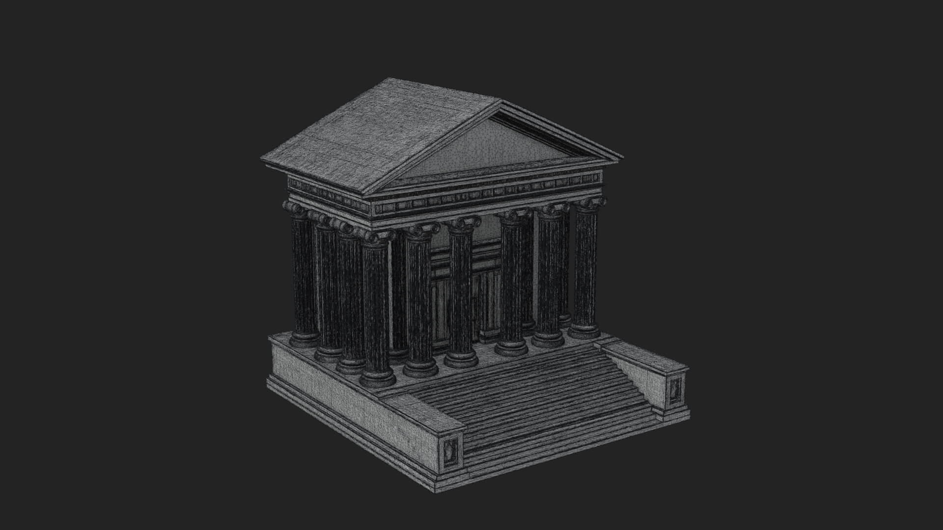 Neoclassical Temple Design 7 3D Print Model 3D Model
