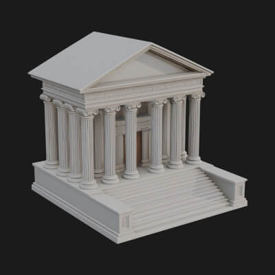 Neoclassical Temple Design 7 3D Print Model