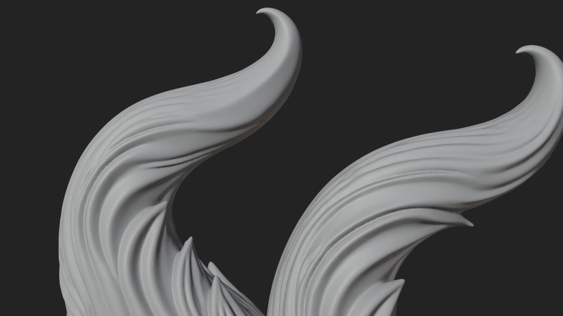 Nine-Tailed Fox Statue Design 2 3D Print Model 3D Model