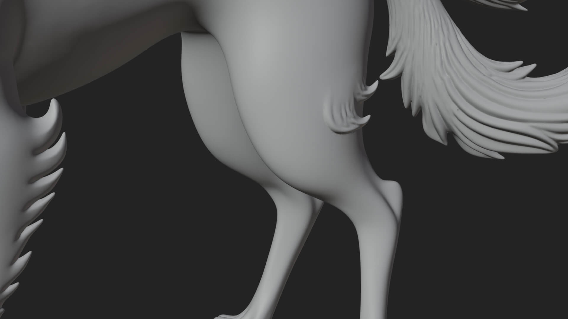 Nine-Tailed Fox Statue Design 2 3D Print Model 3D Model