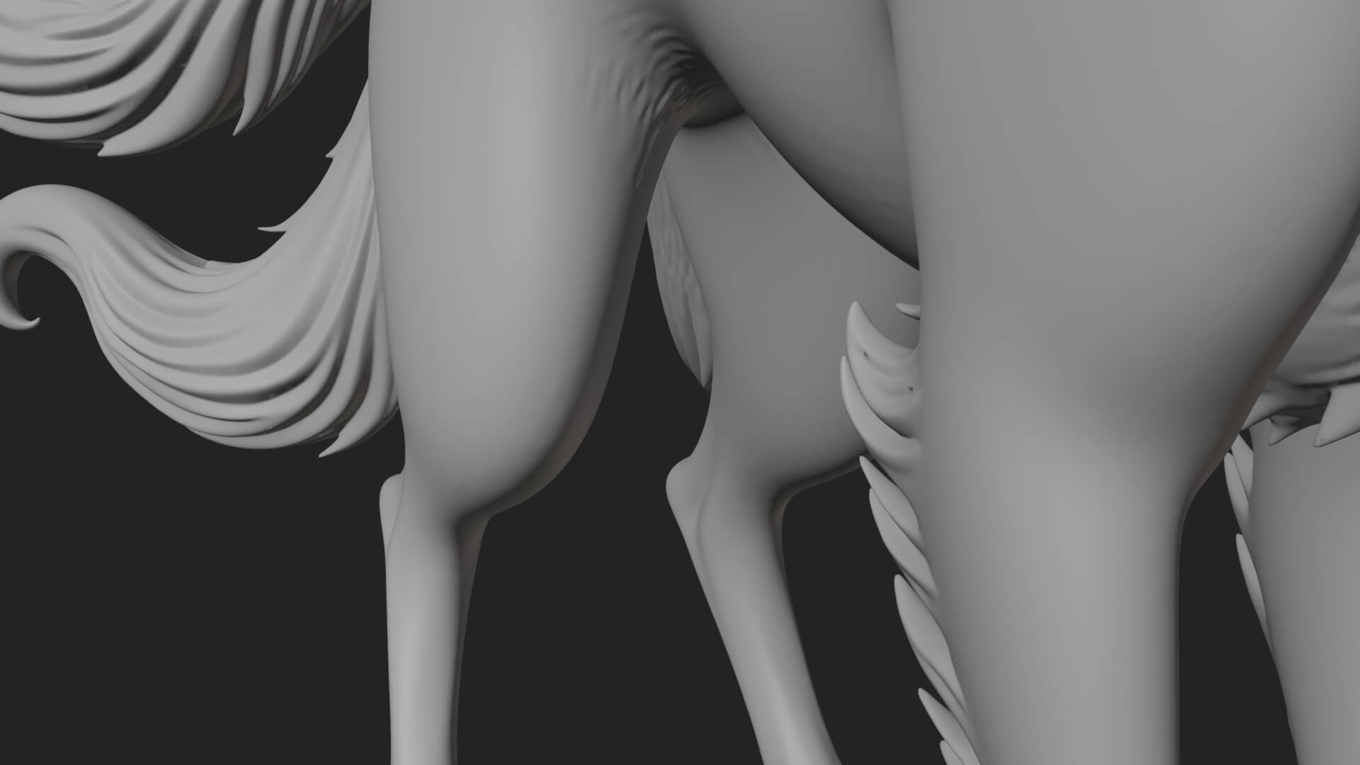 Nine-Tailed Fox Statue Design 3 3D Print Model 3D Model