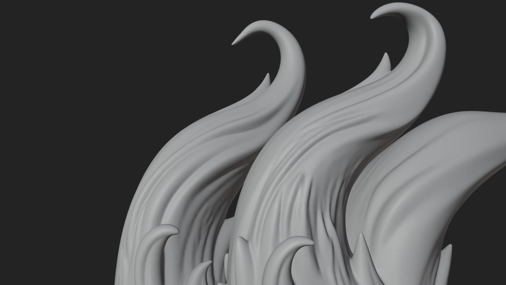 Nine-Tailed Fox Statue Design 4 3D Print Model 3D Model