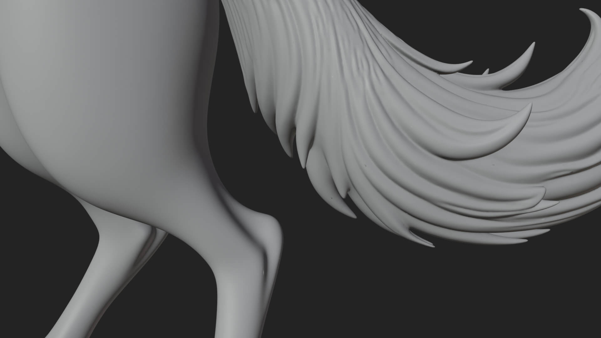 Nine-Tailed Fox Statue Design 4 3D Print Model 3D Model