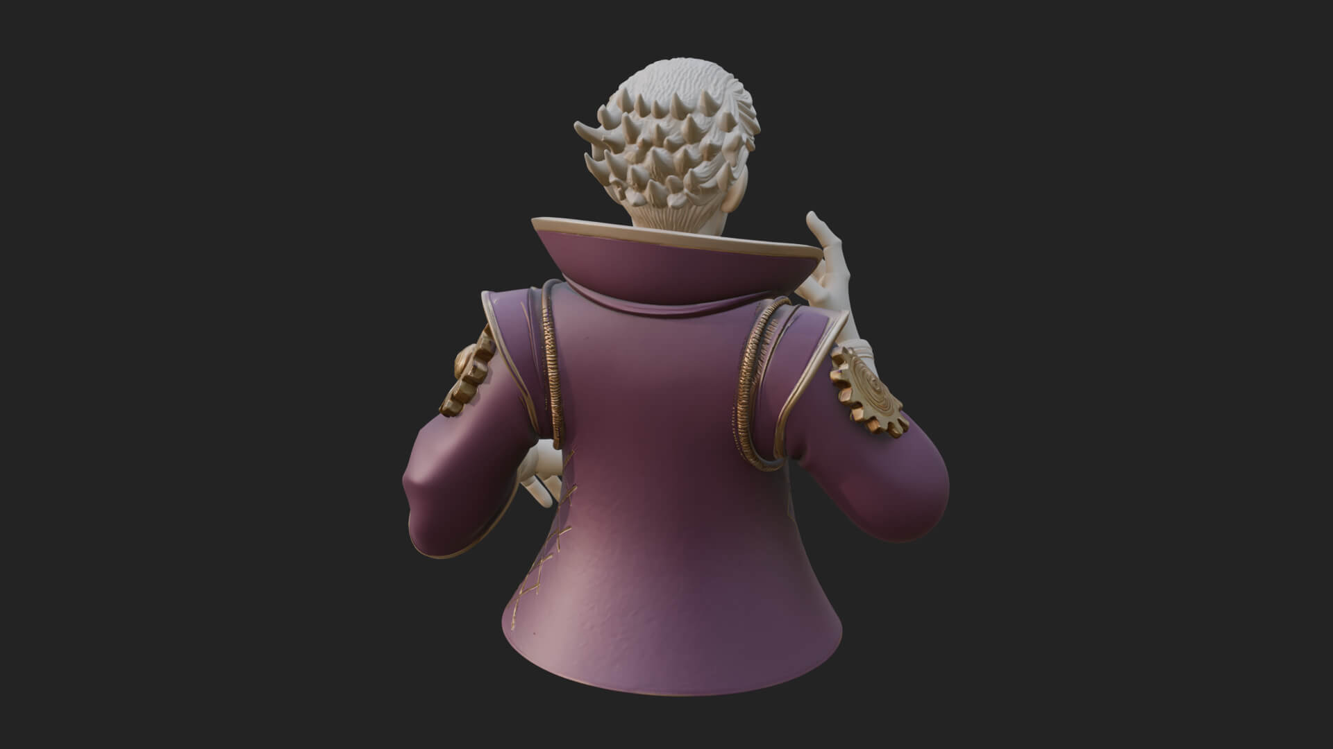 Noble Vampire Bust Statue Design 1 3D Print Model 3D Model