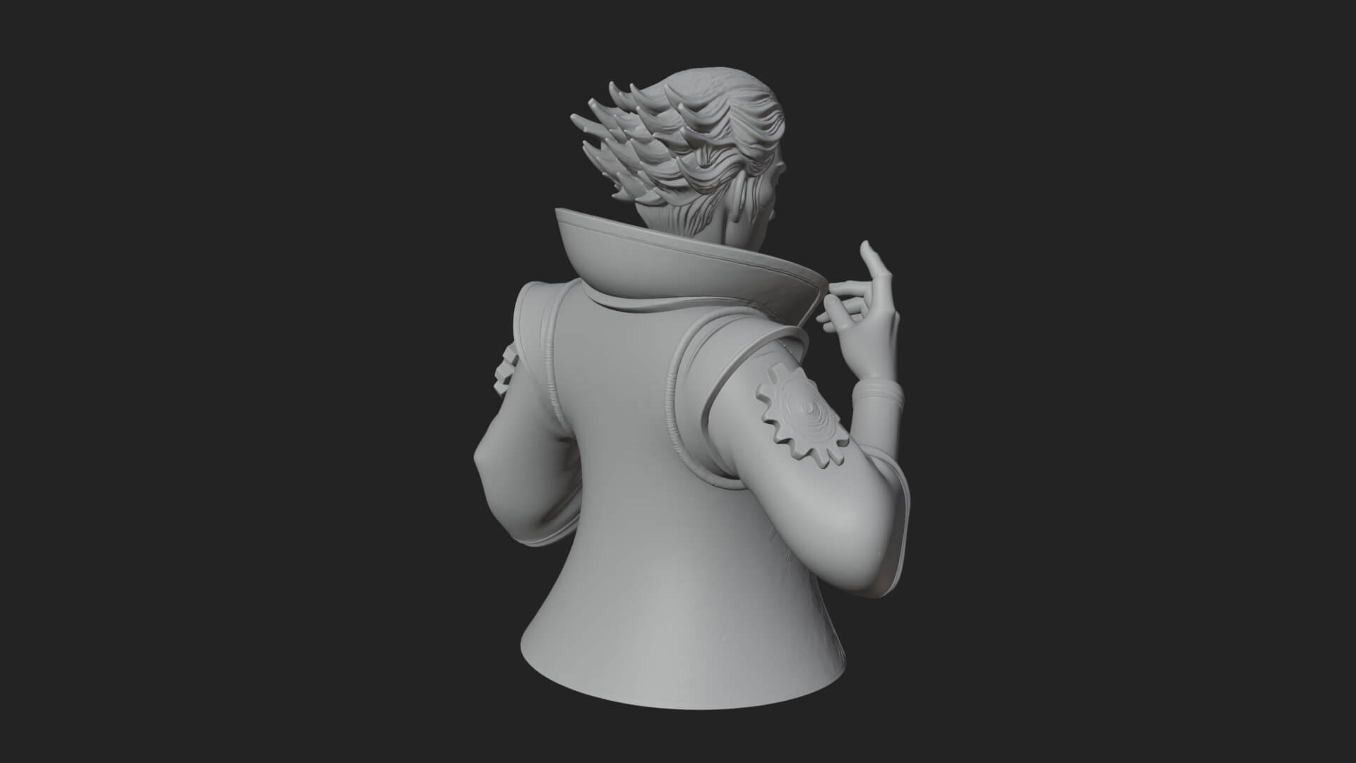 Noble Vampire Bust Statue Design 1 3D Print Model 3D Model