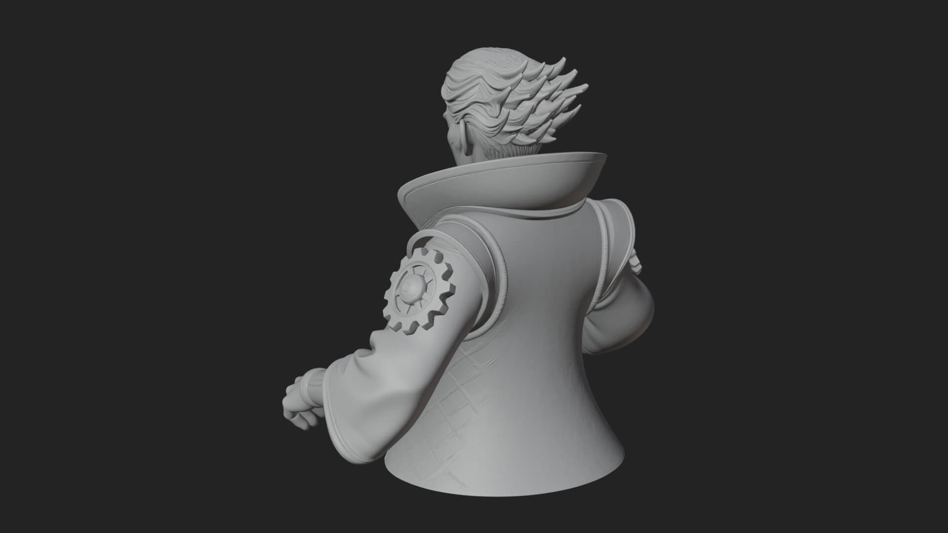 Noble Vampire Bust Statue Design 1 3D Print Model 3D Model