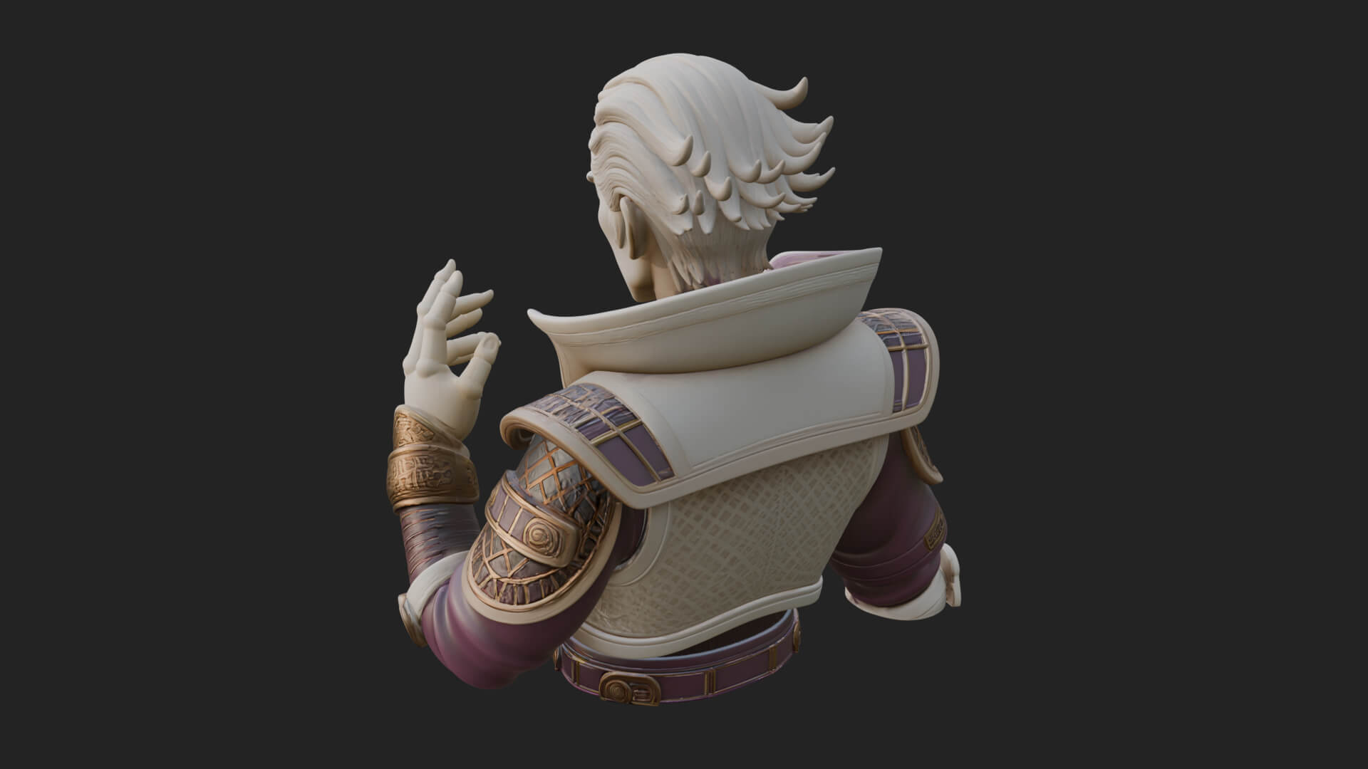Noble Vampire Bust Statue Design 2 3D Print Model 3D Model