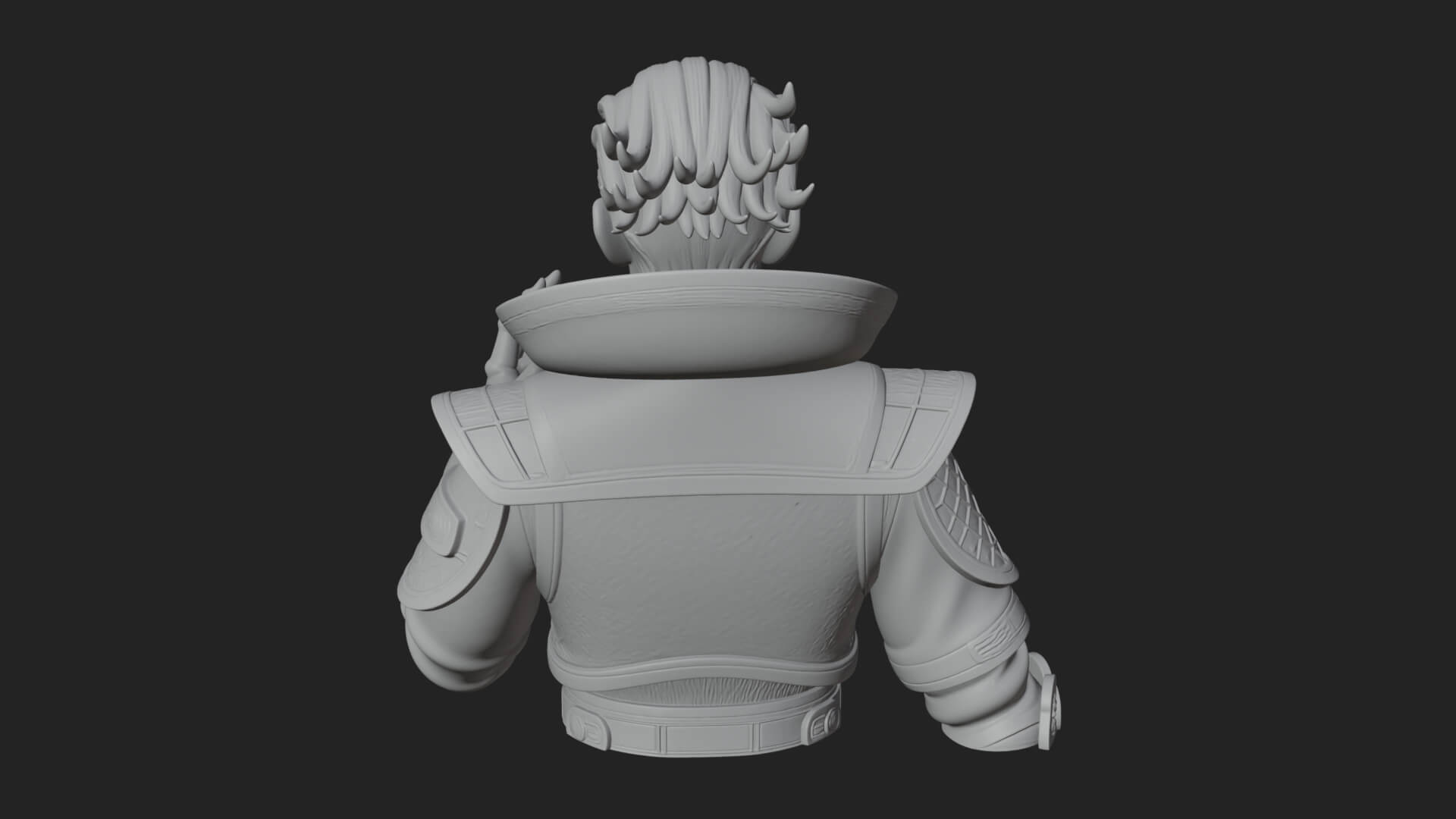 Noble Vampire Bust Statue Design 2 3D Print Model 3D Model