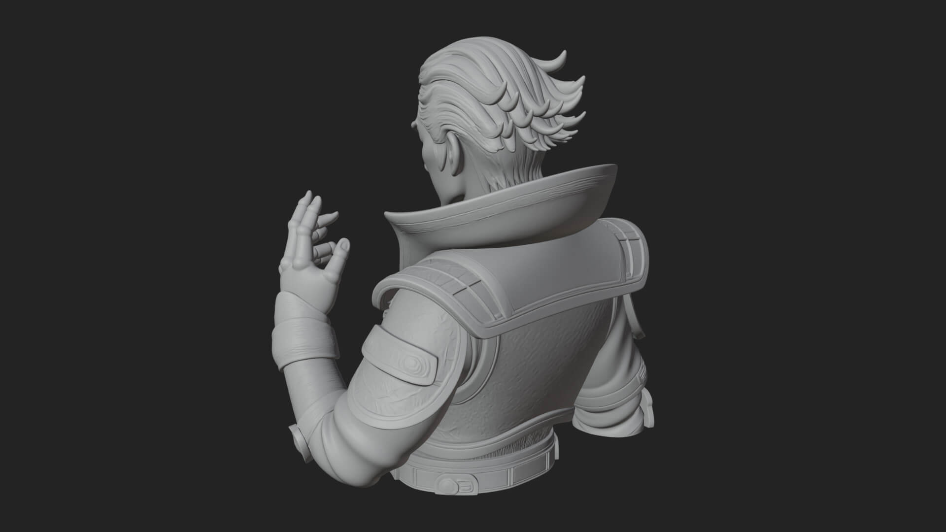 Noble Vampire Bust Statue Design 2 3D Print Model 3D Model