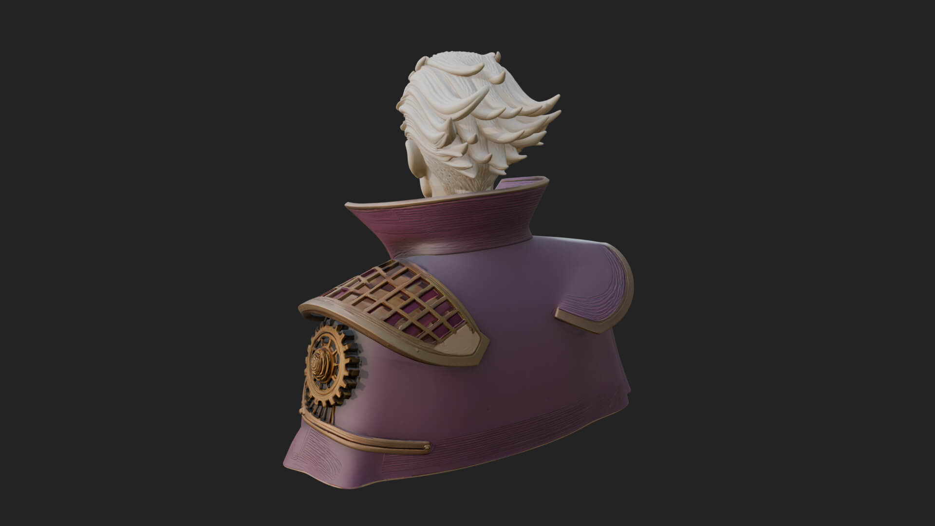 Noble Vampire Bust Statue Design 3 3D Print Model 3D Model