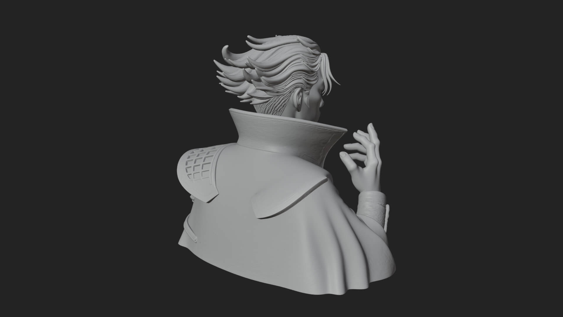 Noble Vampire Bust Statue Design 3 3D Print Model 3D Model