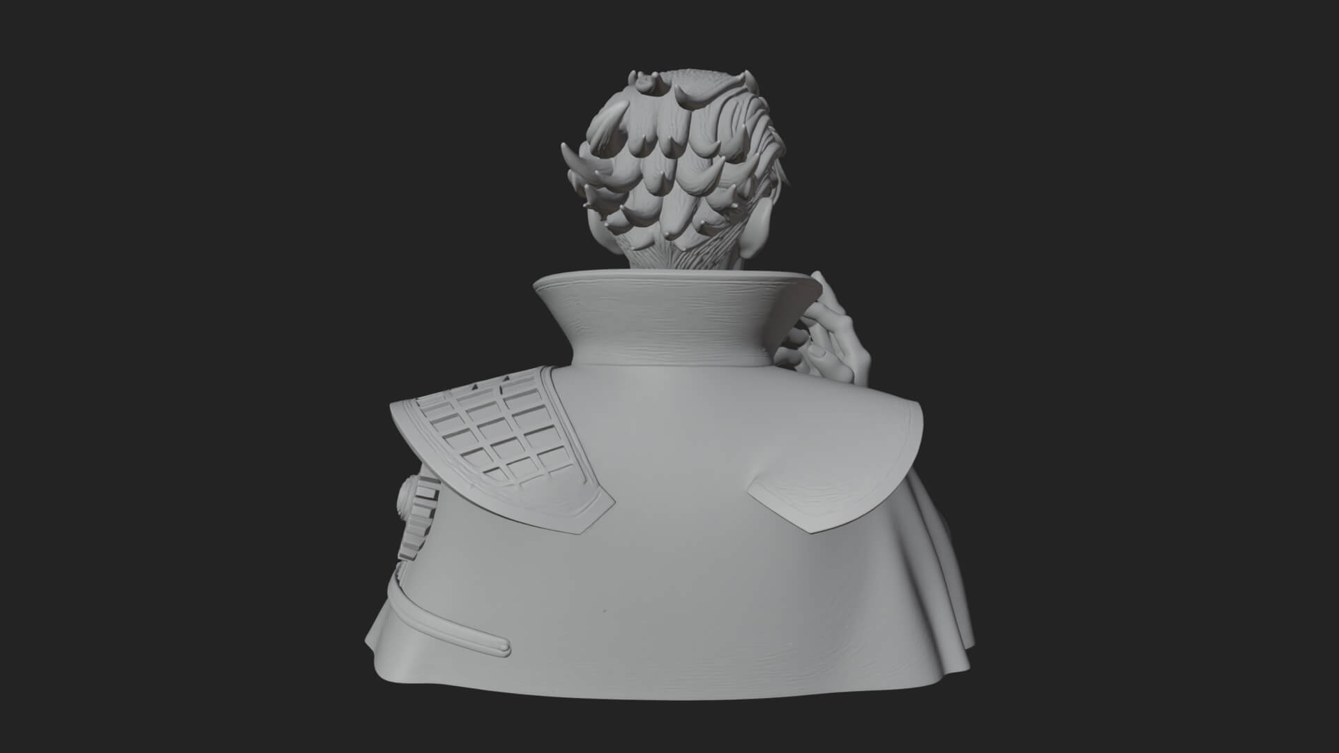 Noble Vampire Bust Statue Design 3 3D Print Model 3D Model