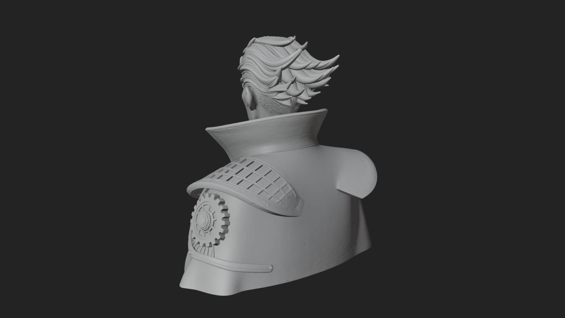 Noble Vampire Bust Statue Design 3 3D Print Model 3D Model