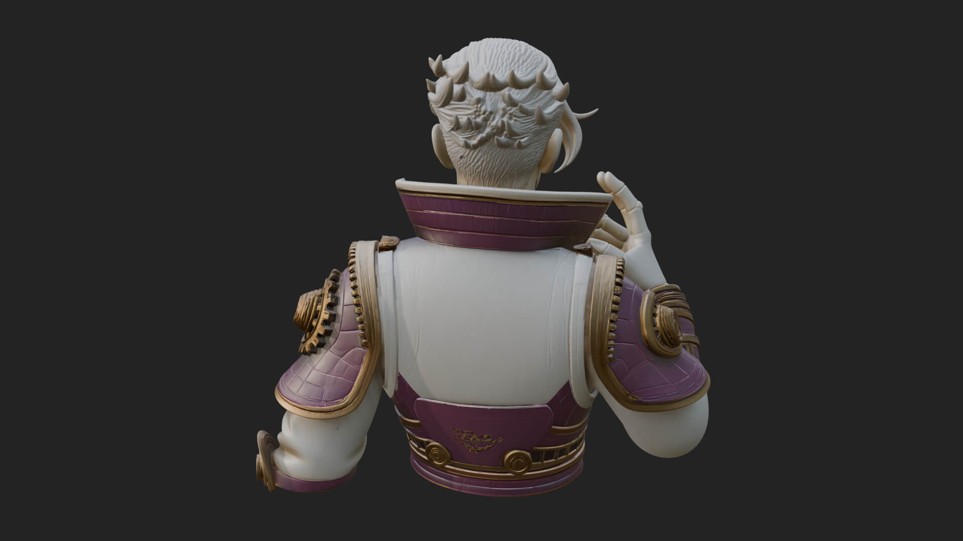 Noble Vampire Bust Statue Design 4 3D Print Model 3D Model