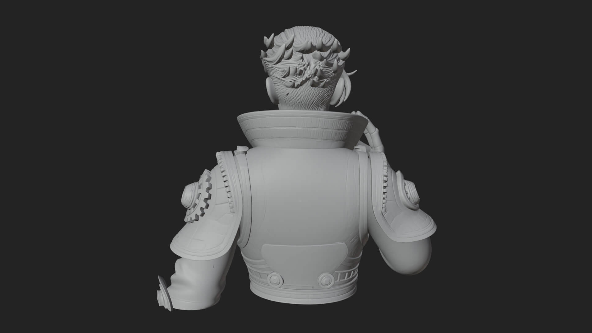 Noble Vampire Bust Statue Design 4 3D Print Model 3D Model