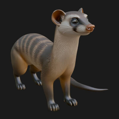 Numbat Statue Design 2 3D Print Model